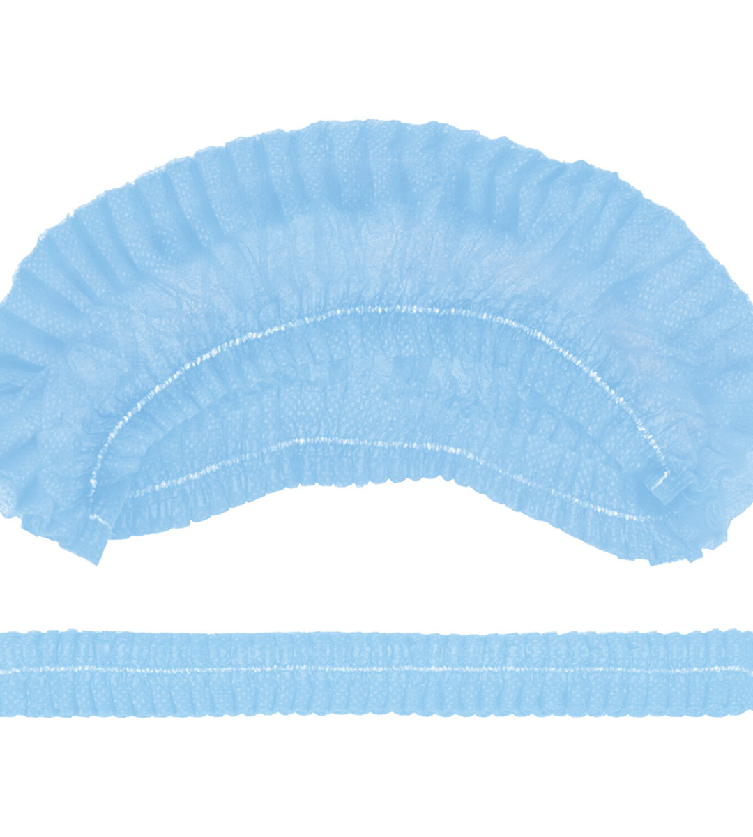 Шапочка одноразовая "Шарлотта" ЧИСТОВЬЕ КОМПЛЕКТ 50 шт., спанбонд 15 г/м2, голубая, 603-204