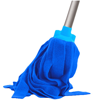 Насадка МОП ленточная для швабры OfficeClean Professional, микрофибра, длина 30см, 170г, синяя