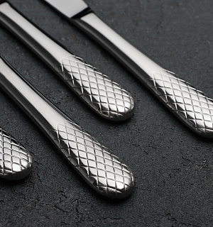 Набор ножей столовых «Юлия Высоцкая», h=22 см, 6 шт, цвет серебряный