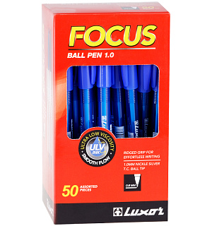 Ручка шариковая Luxor "Focus Icy" синяя, 1,0мм