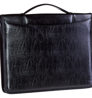 Папка деловая OfficeSpace "Mars" комбинир. кожзам, полиэстер, на молнии, с ручкой