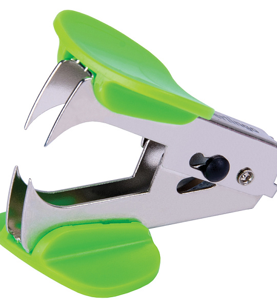 Антистеплер Berlingo "Blitz", с фиксатором, зеленый