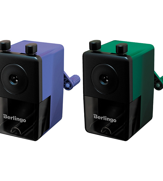 Точилка механическая Berlingo, цвета в асс., пласт. корпус, инд. упаковка