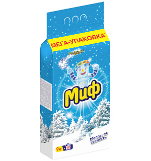 Порошок для машинной стирки Миф "Морозная свежесть", 9кг