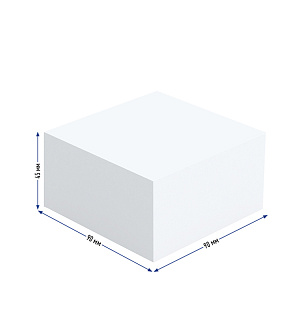 Блок для записи Berlingo "Premium" 9*9*4,5см, белый, 100% белизна