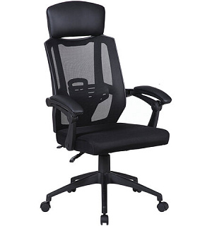 Кресло офисное BRABIX "Nexus ER-401", с подголовником, черное, 531835