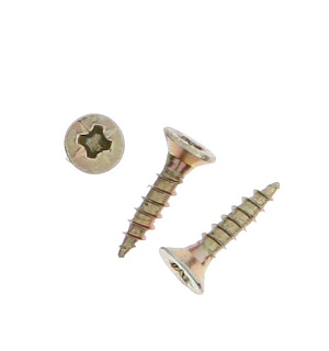 Саморезы универсальные ТУНДРА krep 2.5x12 мм, желтый цинк, 25 шт.