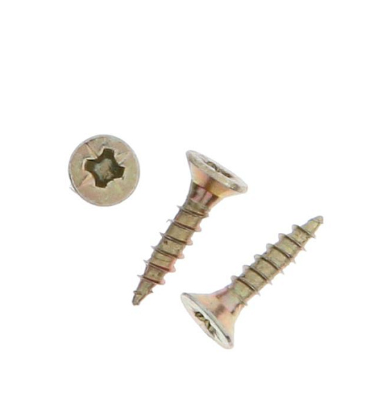 Саморезы универсальные ТУНДРА krep 2.5x12 мм, желтый цинк, 25 шт.