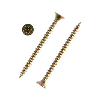 Саморезы универсальные ТУНДРА krep 4.0x50 мм, желтый цинк, 200 шт.