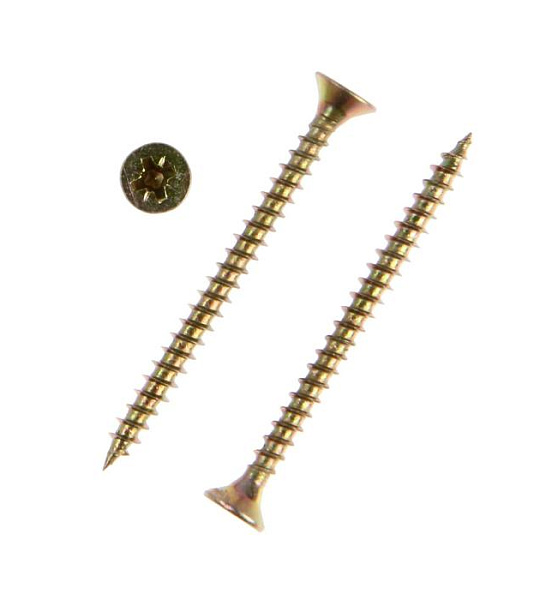 Саморезы универсальные ТУНДРА krep 4.0x50 мм, желтый цинк, 200 шт.