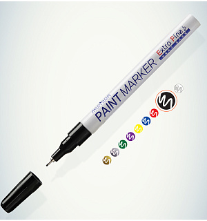 Маркер-краска MunHwa "Extra Fine Paint Marker" черная, 1мм, нитро-основа