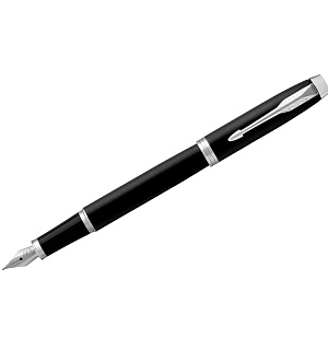 Ручка перьевая Parker "IM Essential Muted Black CT" черная, 0,8мм, подарочная упаковка