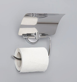 Держатель для туалетной бумаги с крышкой, Accoona A11205, цвет хром