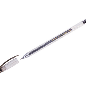 Ручка гелевая Crown "Hi-Jell Needle" черная, 0,5мм, игольчатый стержень