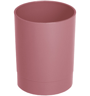 Подставка-стакан СТАММ "Офис. Voyage. Agra",  пластик, круглый, бордовый