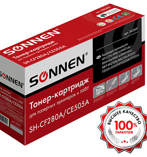 Картридж лазерный SONNEN (SH-CF280A/CE505A) для HP LJ M401/425/P2035/2055, ВЫСШЕЕ КАЧЕСТВО, ресурс 2300 стр., 362441