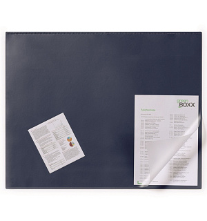 Коврик на стол DURABLE 52х65см синий с прозр.листом ,неск основа 7203-07