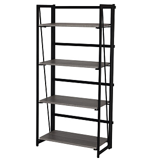 Стеллаж на металлокаркасе BRABIX "LOFT SH-001", 600х300х1250 мм, складной, цвет дуб антик, 641229
