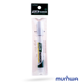 Маркер меловой MunHwa "Chalk Marker" белый, 3мм, спиртовая основа, пакет