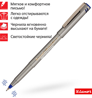 Ручка капиллярная Luxor "Micropoint" синяя, 0,5мм, одноразовая