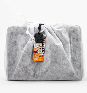 Папка из натуральной кожи на молнии, 340х250х30 мм, черная, 8-011