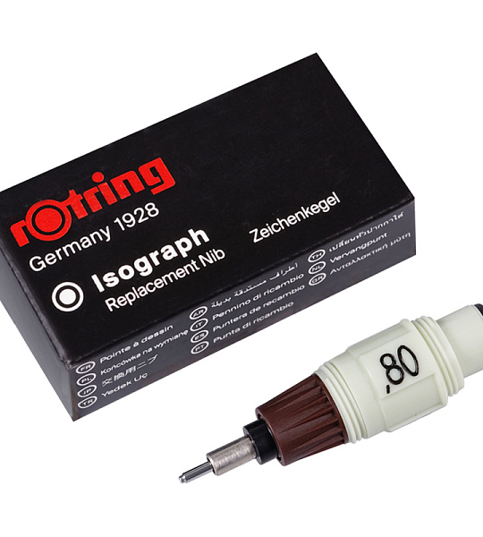 Пишущий элемент для изографа Rotring 0,8мм, картон. упаковка