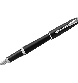 Ручка перьевая Parker "Urban Muted Black CT" 0,8мм, подарочная упаковка