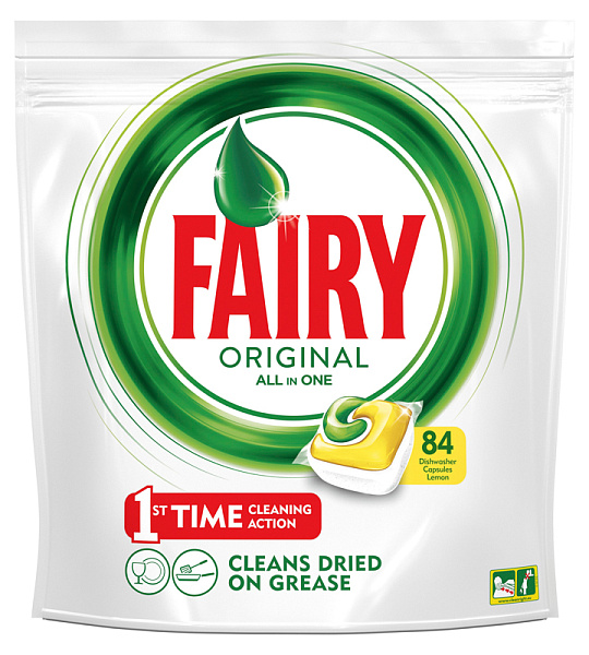 Капсулы для посудомоечной машины Fairy "Original. All in1. Лимон", 84шт.