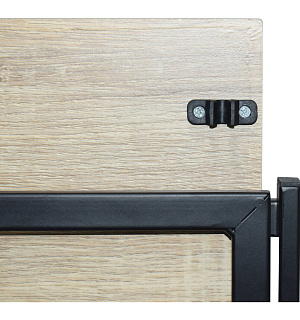 Стеллаж на металлокаркасе BRABIX "LOFT SH-001", 600х300х1250 мм, складной, цвет дуб натуральный, 641230