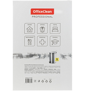 Ведро-контейнер для мусора (урна) OfficeClean Professional,  5л, нержавеющая сталь, хром