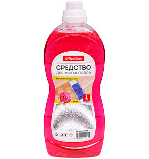 Средство для мытья полов OfficeClean "Роза", концентрат, 1л