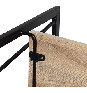 Стеллаж на металлокаркасе BRABIX "LOFT SH-001", 600х300х1250 мм, складной, цвет дуб натуральный, 641230