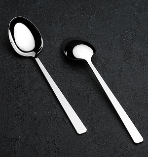 Ложка столовая «Аметист», h=19,8 см, толщина 2,5 мм, цвет серебряный