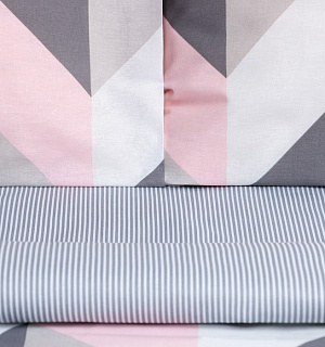 Постельное бельё Этель 1.5 сп Pink illusion 143х215 см, 150х214 см, 70х70 см - 2 шт, бязь 125 г/м2