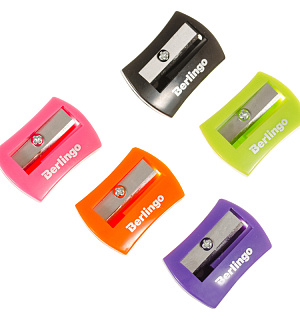 Точилка пластиковая Berlingo "City Style" 1 отверстие, ассорти