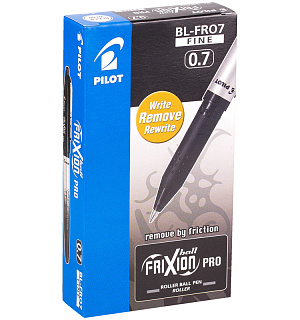 Ручка гелевая стираемая Pilot "Frixion PRO" черная, 0,7мм