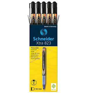 Ручка-роллер Schneider "Xtra 823" черная, 0,5мм, одноразовая