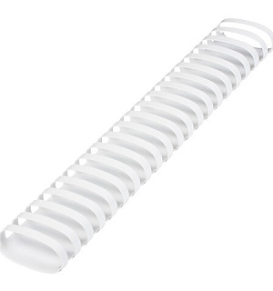 Пружины пластиковые для переплета, КОМПЛЕКТ 50 шт., 51 мм (для сшивания 411-450 л.), белые, BRAUBERG, 530935