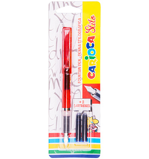 Ручка перьевая Carioca "Stilo", 3 картриджа, корпус ассорти, блистер
