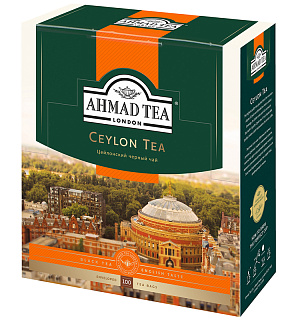 Чай Ahmad Tea "Цейлонский", черный, 100 фольг. пакетиков по 2г