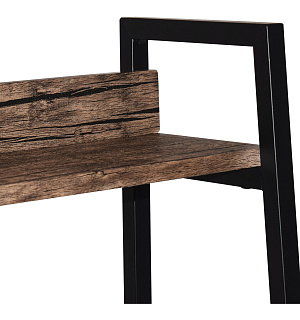 Стеллаж на металлокаркасе BRABIX "LOFT SH-003", 600х350х1500 мм, 5 полок, цвет морёный дуб, 641234