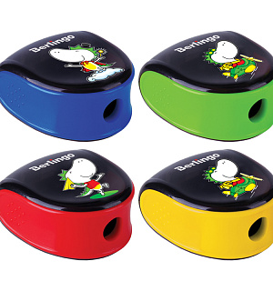 Точилка пластиковая Berlingo "Tiny Dragon" 1 отверстие, контейнер, ассорти, дисплей