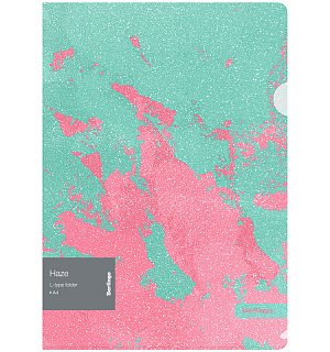 Папка-уголок Berlingo "Haze", 200мкм, мятная/розовая, с рисунком, с эффектом блесток