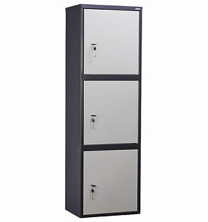 Шкаф металлический для документов AIKO "SL-150/3Т" ГРАФИТ, 1490х460х340 мм, 37 кг, S10799153502