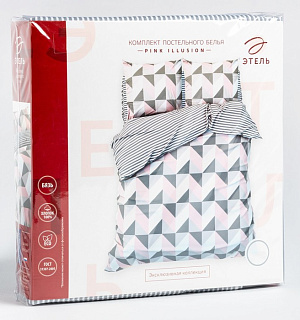 Постельное бельё Этель 1.5 сп Pink illusion 143х215 см, 150х214 см, 70х70 см - 2 шт, бязь 125 г/м2
