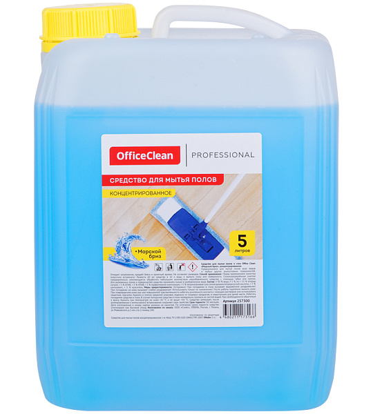 Средство для мытья полов OfficeClean Proffesional "Морской бриз", концентрат, канистра, 5л