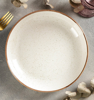 Салатник полуглубокий Beige, d=22 см, цвет бежевый