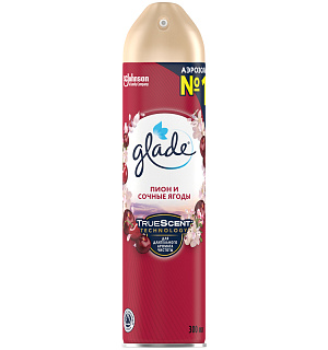 Освежитель воздуха аэрозольный Glade "Пион и сочные ягоды", 300мл