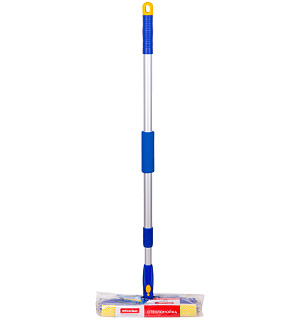 Стекломойка OfficeClean Professional, вращающ.,телеск. ручка,раб.часть 25см(стяжка,губка,ручка)