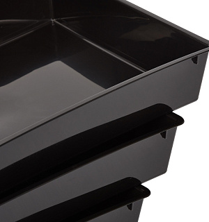 Лоток для бумаг Attache эконом 3шт/уп чёрный